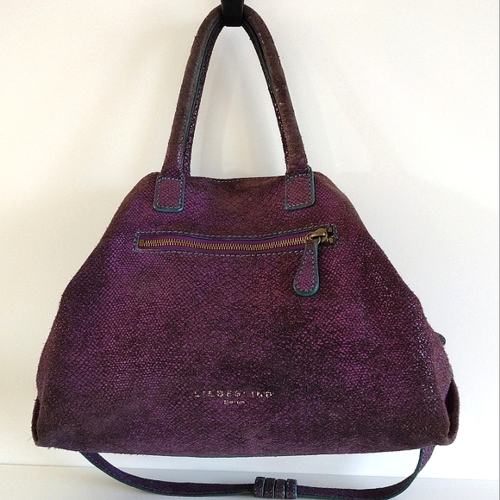 Liebeskind Berlin Metallic Purple Leather Convertible Bag Large - Picture 3 of 16